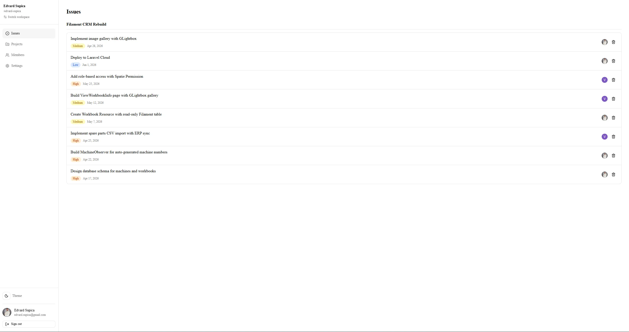 Project Management App screenshot 4