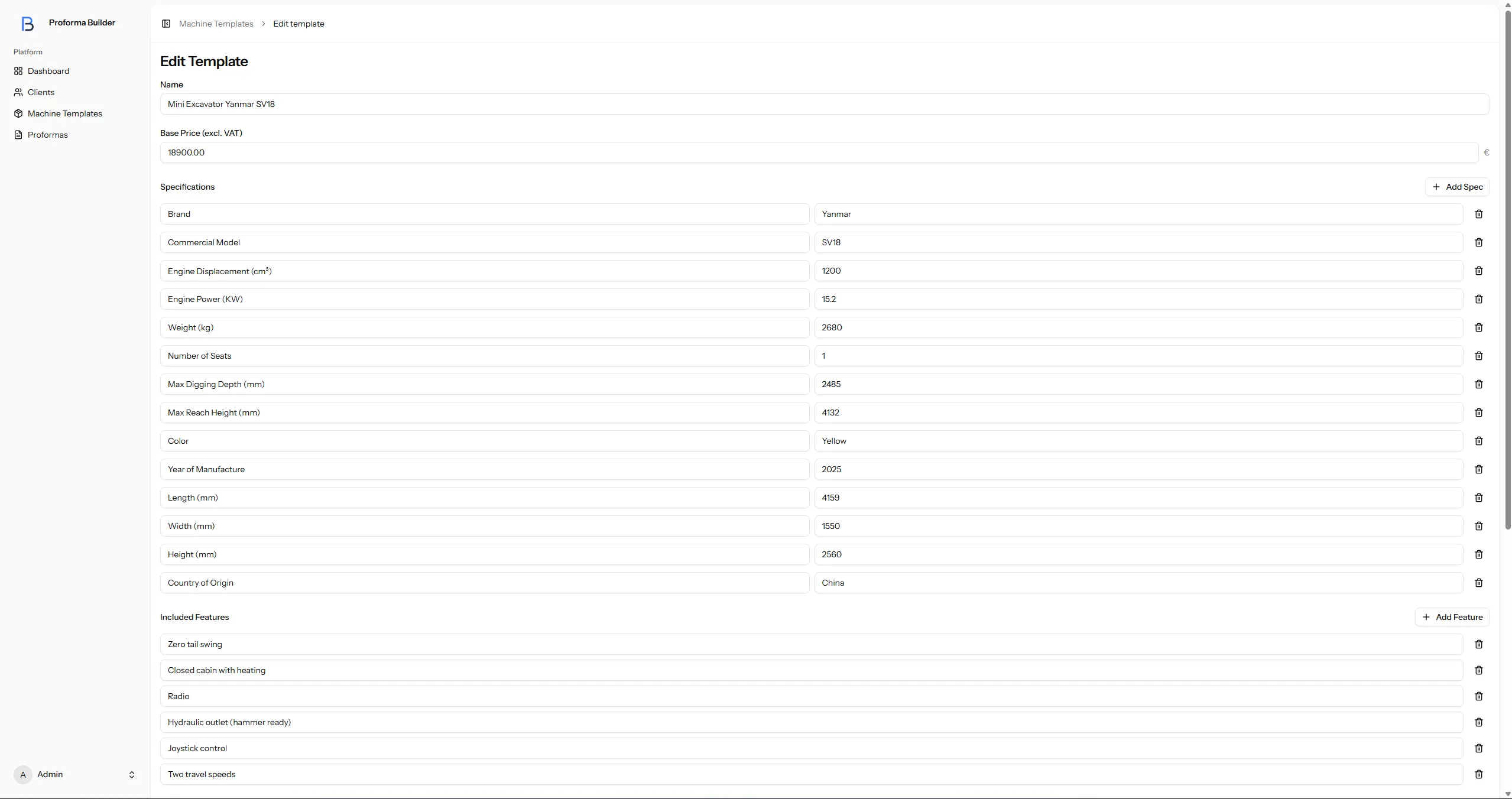 Proforma Builder screenshot 4