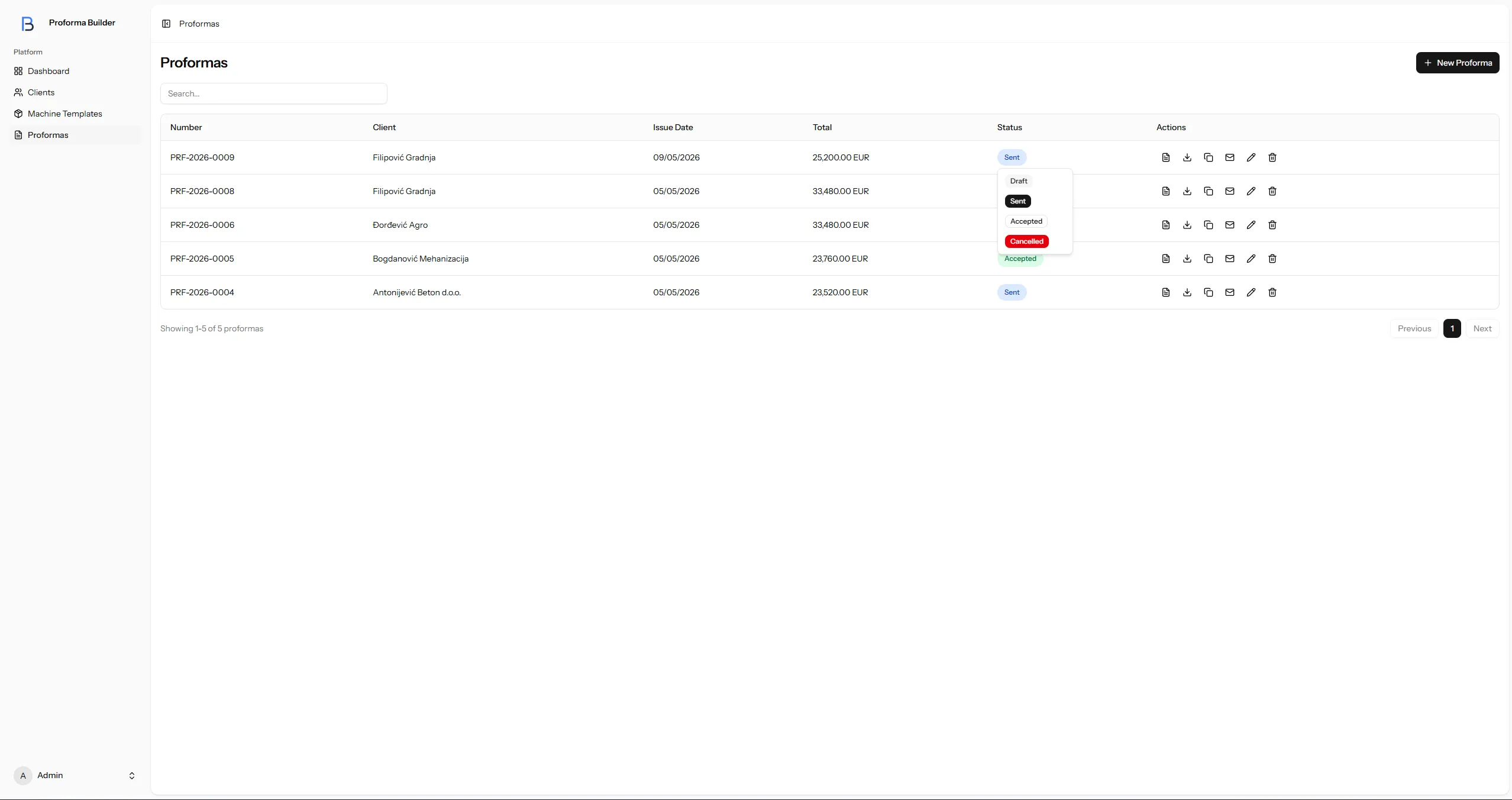 Proforma Builder screenshot 9